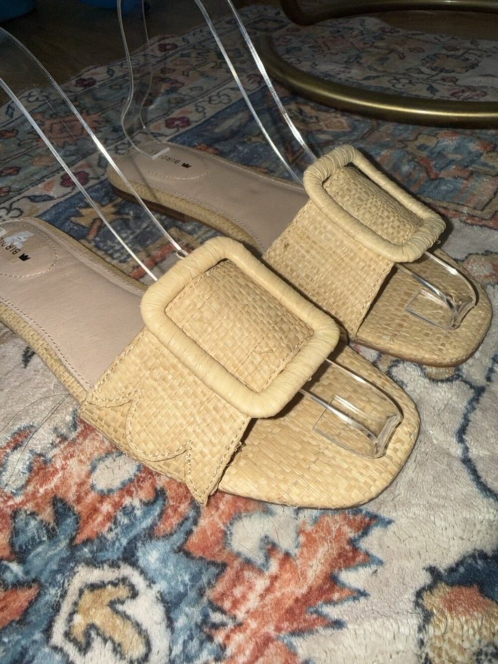 Birdies The Kiwi Natural Raffia Slide Sandals Buckle Woven Slip On Shoe 7.5 NEW - Picture 8 of 12